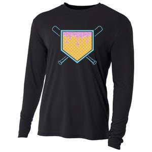 Baseball Drip For Ice Cream Drip Baseball Cooling Performance Long Sleeve Crew