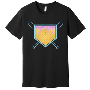 Baseball Drip For Ice Cream Drip Baseball Premium T-Shirt