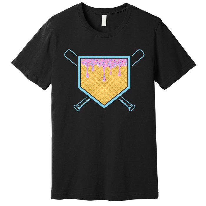 Baseball Drip For Ice Cream Drip Baseball Premium T-Shirt