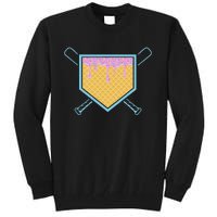 Baseball Drip For Ice Cream Drip Baseball Tall Sweatshirt