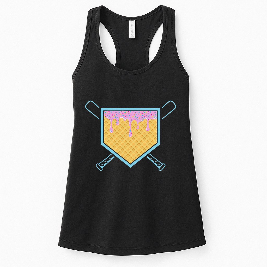Baseball Drip For Ice Cream Drip Baseball Womens Tank Top