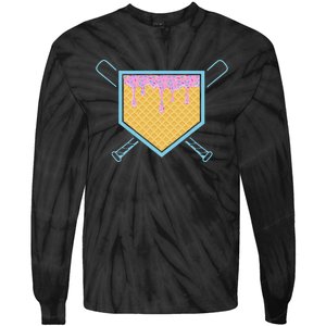 Baseball Drip For Ice Cream Drip Baseball Tie-Dye Long Sleeve Shirt