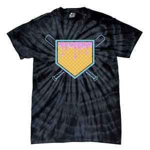 Baseball Drip For Ice Cream Drip Baseball Tie-Dye T-Shirt