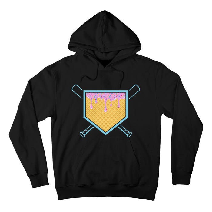 Baseball Drip For Ice Cream Drip Baseball Tall Hoodie