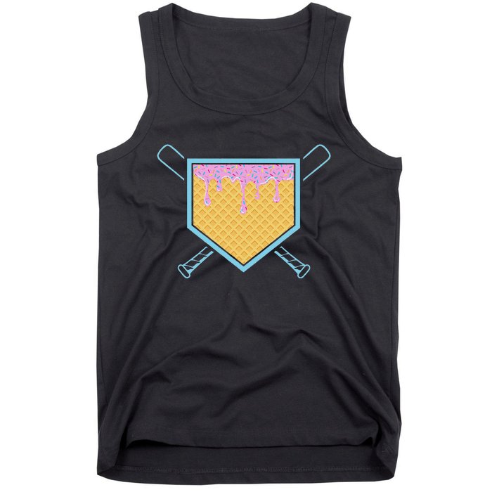 Baseball Drip For Ice Cream Drip Baseball Tank Top