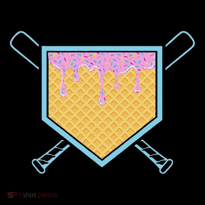 Baseball Drip For Ice Cream Drip Baseball Women's V-Neck T-Shirt