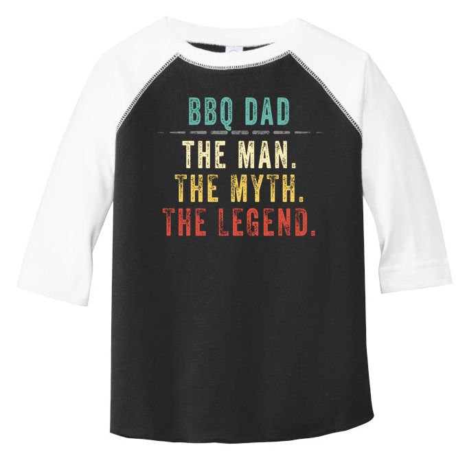 Bbq Dad Fathers Day Gift Bbq Dad Myth Legend Great Gift Toddler Fine Jersey T-Shirt