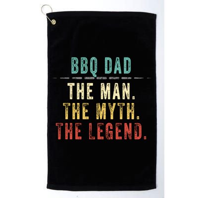 Bbq Dad Fathers Day Gift Bbq Dad Myth Legend Great Gift Golf Towel