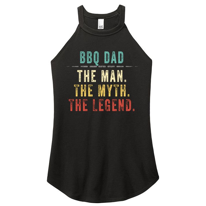 Bbq Dad Fathers Day Gift Bbq Dad Myth Legend Great Gift Women's Perfect Tri Rocker Tank