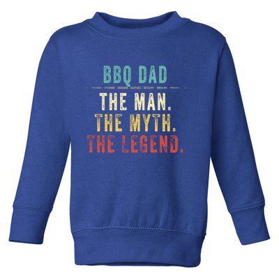 Bbq Dad Fathers Day Gift Bbq Dad Myth Legend Great Gift Toddler Sweatshirt