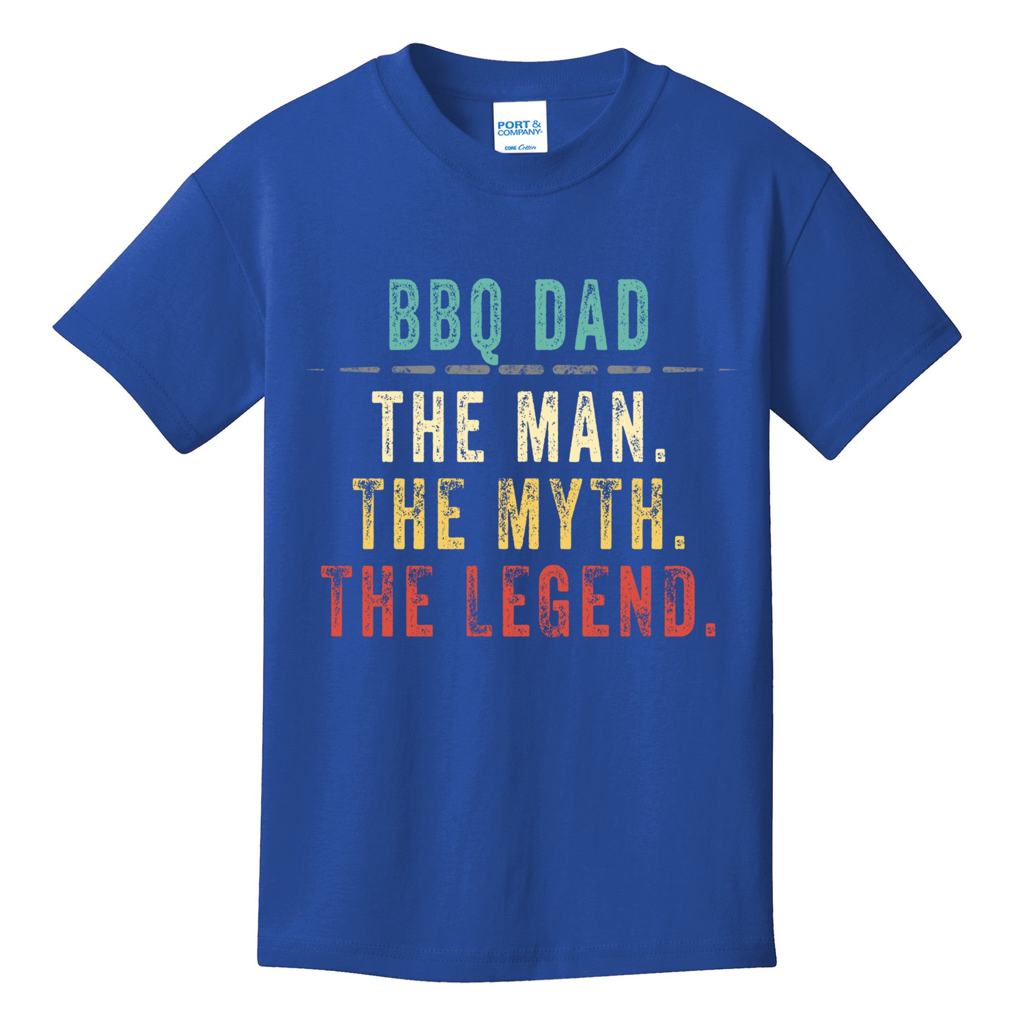 Bbq Dad Fathers Day Gift Bbq Dad Myth Legend Great Gift Kids T-Shirt