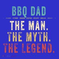 Bbq Dad Fathers Day Gift Bbq Dad Myth Legend Great Gift Kids T-Shirt