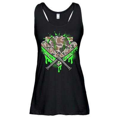 Baseball Drip For Boy Ice Cream Dripping Boy Baseball Camo  Ladies Essential Flowy Tank