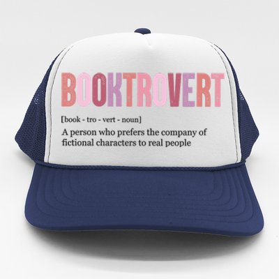 Booktrovert Definition Funny Book Lover Trucker Hat