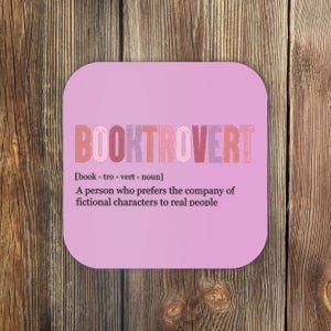 Booktrovert Definition Funny Book Lover Coaster