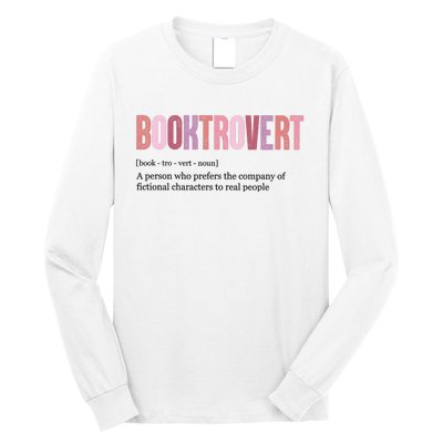 Booktrovert Definition Funny Book Lover Long Sleeve Shirt