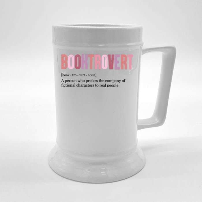 Booktrovert Definition Funny Book Lover Beer Stein