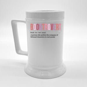 Booktrovert Definition Funny Book Lover Beer Stein