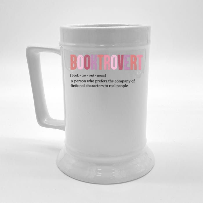 Booktrovert Definition Funny Book Lover Beer Stein