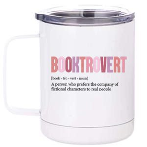 Booktrovert Definition Funny Book Lover 12 oz Stainless Steel Tumbler Cup