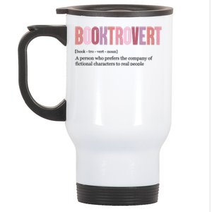 Booktrovert Definition Funny Book Lover Stainless Steel Travel Mug