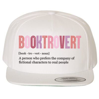 Booktrovert Definition Funny Book Lover Wool Snapback Cap