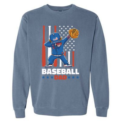 Baseball Dad For Father's Day Funny Gift Garment-Dyed Sweatshirt