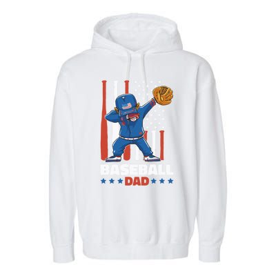 Baseball Dad For Father's Day Funny Gift Garment-Dyed Fleece Hoodie