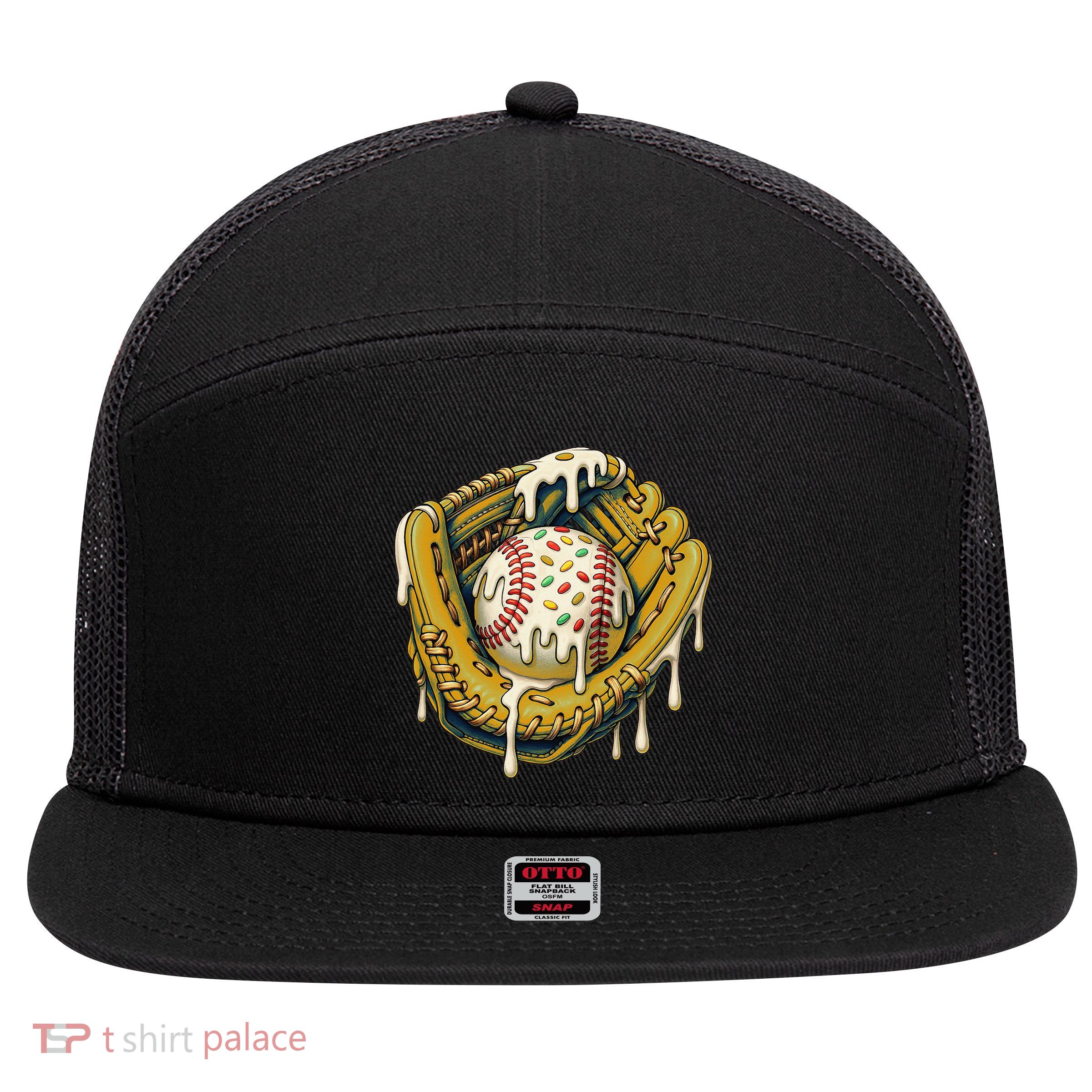 Baseball Drip For Ice Cream Drip Respect The Drip 7 Panel Mesh Trucker Snapback Hat