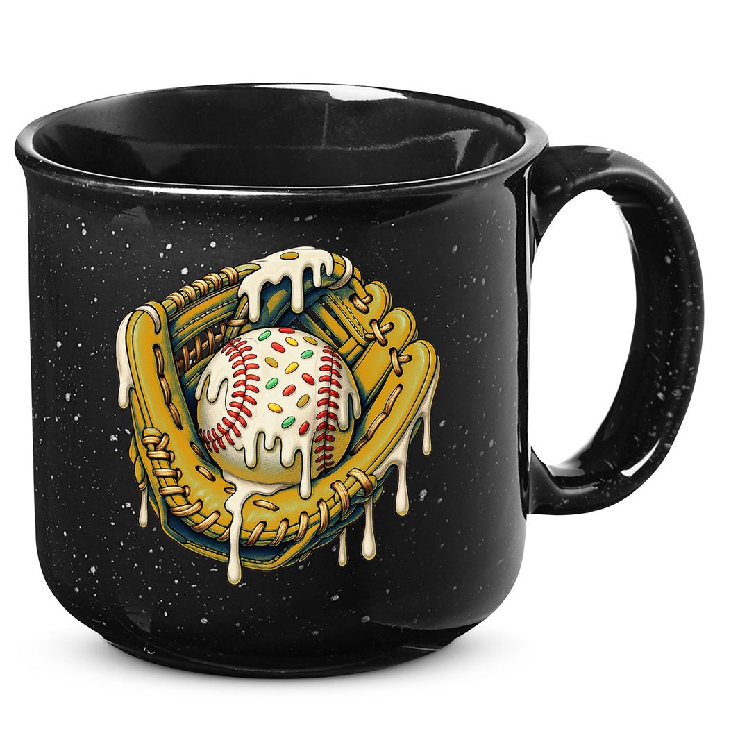 Baseball Drip For Ice Cream Drip Respect The Drip 15oz Campfire Ceramic Mug