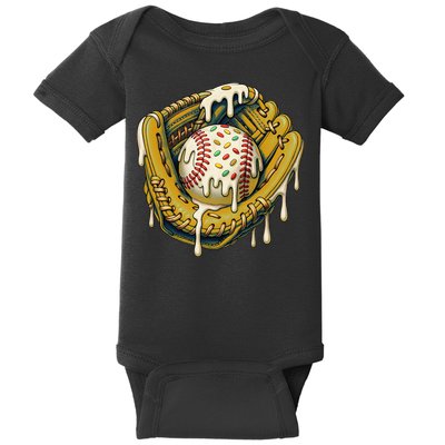 Baseball Drip For Ice Cream Drip Respect The Drip Baby Bodysuit
