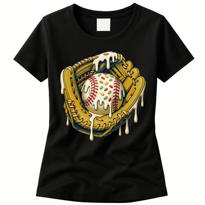 Baseball Drip For Ice Cream Drip Respect The Drip Womens T-Shirt
