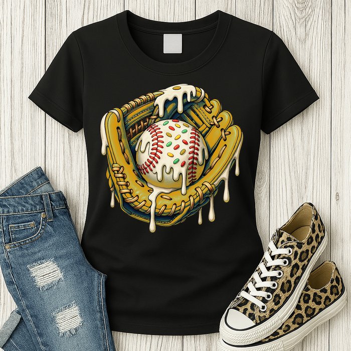 Baseball Drip For Ice Cream Drip Respect The Drip Womens T-Shirt