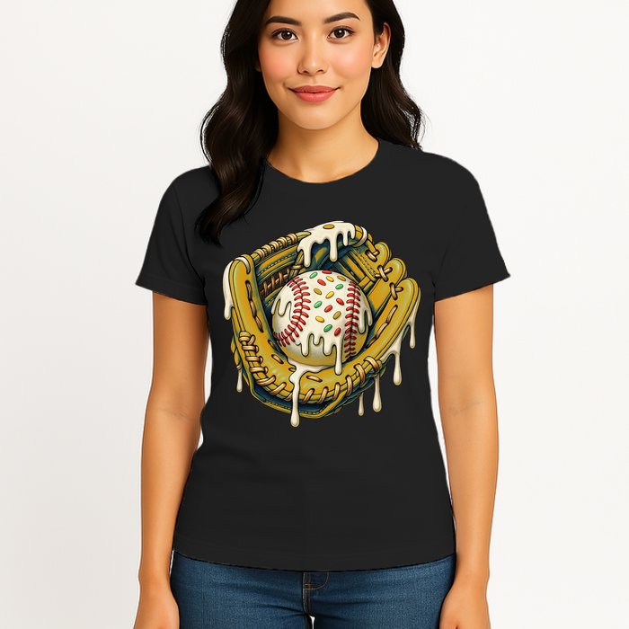 Baseball Drip For Ice Cream Drip Respect The Drip Womens T-Shirt
