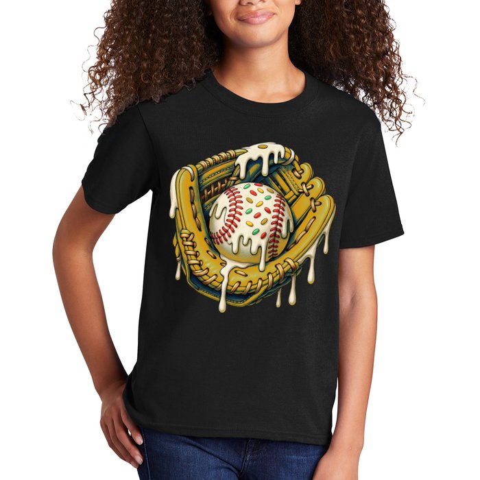 Baseball Drip For Ice Cream Drip Respect The Drip Kids T-Shirt