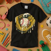 Baseball Drip For Ice Cream Drip Respect The Drip Kids T-Shirt