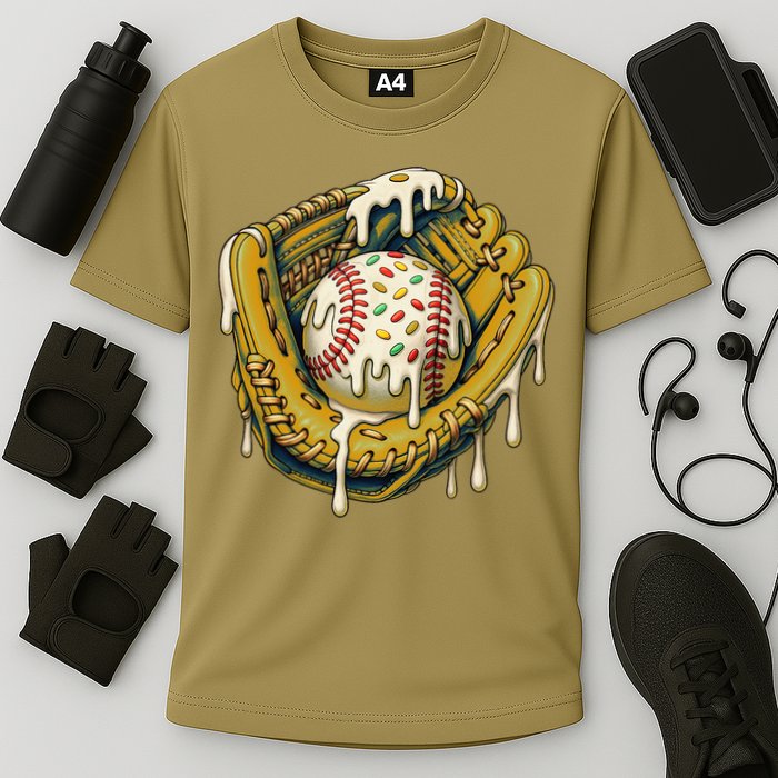 Baseball Drip For Ice Cream Drip Respect The Drip Cooling Performance Crew T-Shirt