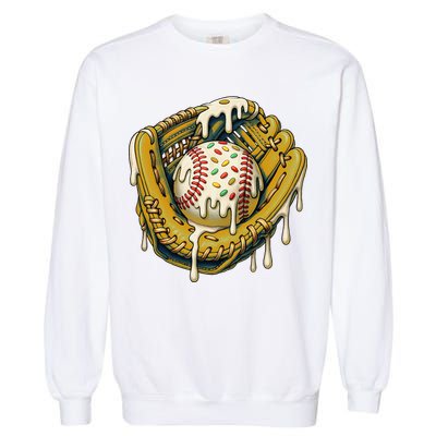 Baseball Drip For Ice Cream Drip Respect The Drip Garment-Dyed Sweatshirt