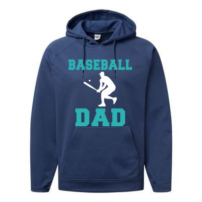 Baseball Dad Funny Gift Performance Fleece Hoodie