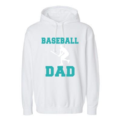 Baseball Dad Funny Gift Garment-Dyed Fleece Hoodie