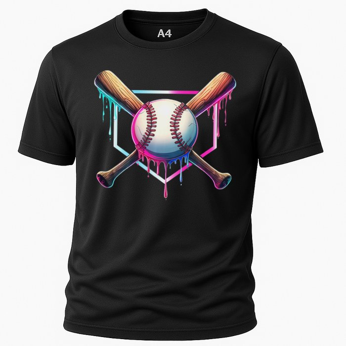Baseball Drip For Ice Cream Respect The Drip Cooling Performance Crew T-Shirt