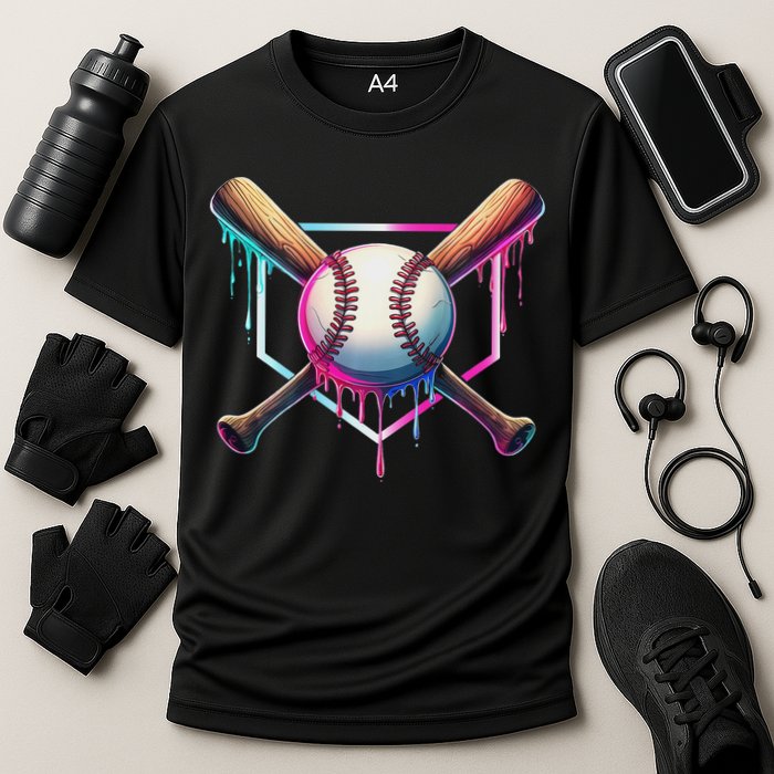 Baseball Drip For Ice Cream Respect The Drip Cooling Performance Crew T-Shirt