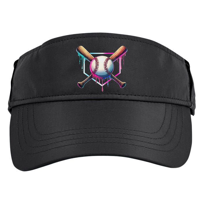 Baseball Drip For Ice Cream Respect The Drip Adult Drive Performance Visor