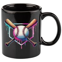 Baseball Drip For Ice Cream Respect The Drip 11oz C Handle Ceramic Mug