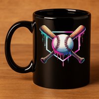 Baseball Drip For Ice Cream Respect The Drip 11oz C Handle Ceramic Mug