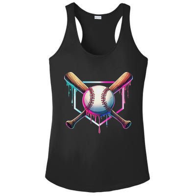 Baseball Drip For Ice Cream Respect The Drip Ladies PosiCharge Competitor Racerback Tank