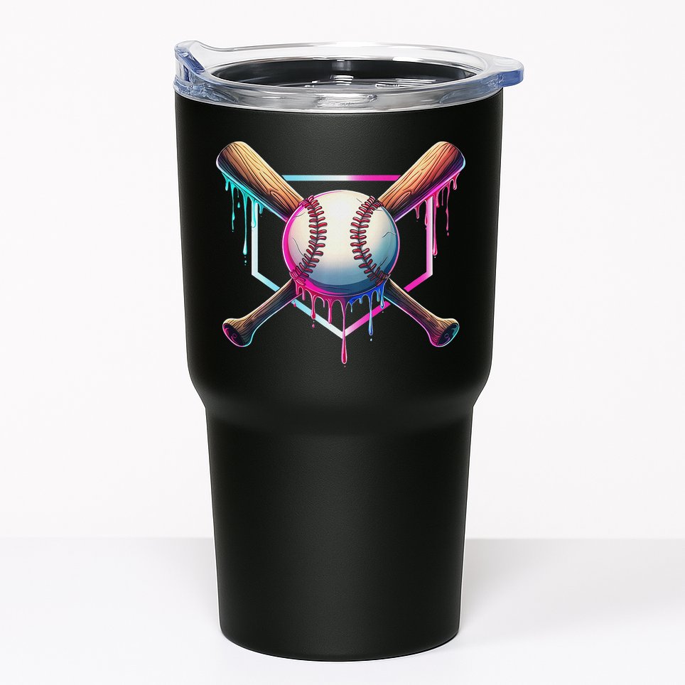 Baseball Drip For Ice Cream Respect The Drip Tumbler