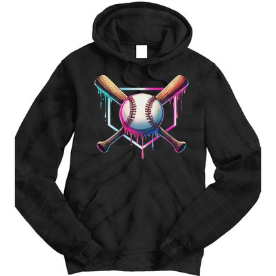 Baseball Drip For Ice Cream Respect The Drip Tie Dye Hoodie