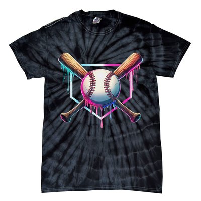 Baseball Drip For Ice Cream Respect The Drip Tie-Dye T-Shirt