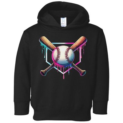Baseball Drip For Ice Cream Respect The Drip Toddler Hoodie